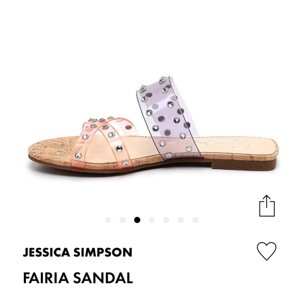 New Jessica Simpson Fairia Sandals multicolor rhinestone size 6.5